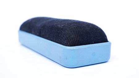 black eraser isolated white backgroundの写真素材