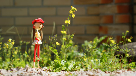 Very happy and beautiful teen girl. Miniature in clayの写真素材