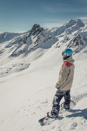 Freeriding in Val Senales, South Tyrol, Italy.の写真素材