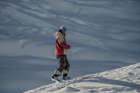 winter portrait at rogers passの写真素材