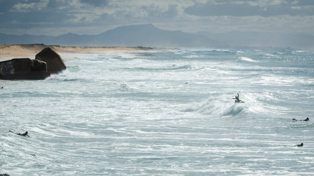 surfers at lapiste, capbreton