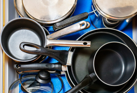 kitchen utensils in a real life homeの写真素材