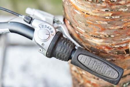 gear shift on bicycle in winter