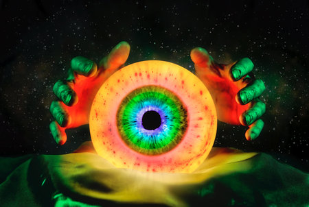 fortune teller with a magic all-seeing eye