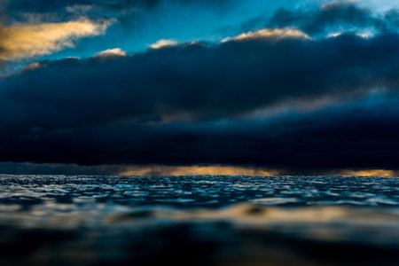 Ocean under a brooding sky