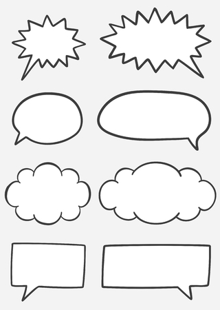 Speech Text Boxのイラスト素材