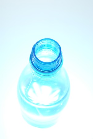 Plastic bootle with fresh waterの写真素材