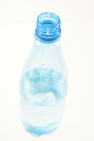Plastic bootle with fresh waterの写真素材