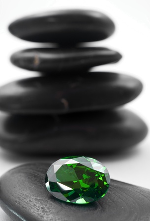 Amethyst Jewel with zen stonesの写真素材