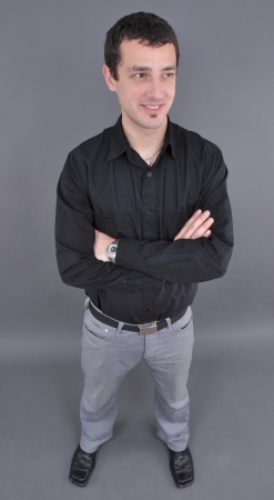 Full length portrait of a handsome young man standingの写真素材