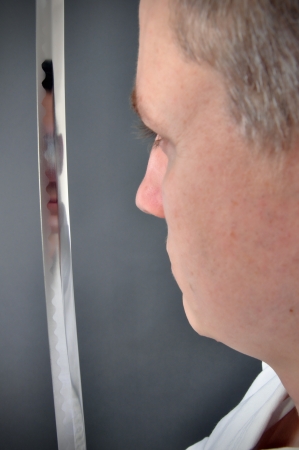 single edged Japanese sword の写真素材