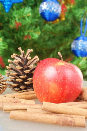 cinnamon and applesの写真素材