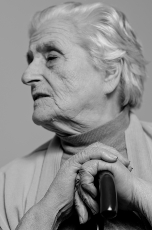 Hands of the old womanの写真素材