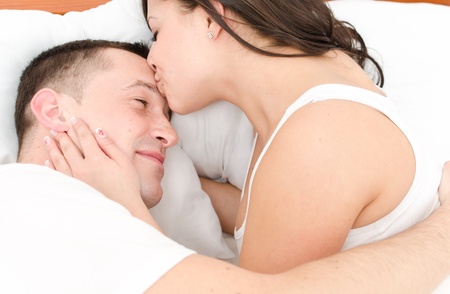  Love and eroticism in the bedroom.の写真素材