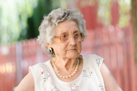 Portrait of a senior womanの写真素材