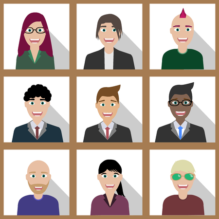 Group of people, office workers.のイラスト素材