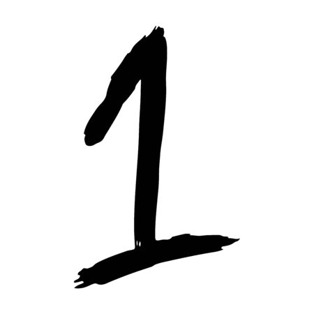 Figures painted with a brush. Black brush EPS vector illustration.のイラスト素材