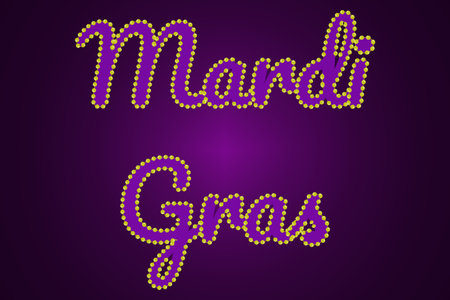Mardy gras inscription in traditional colors.のイラスト素材