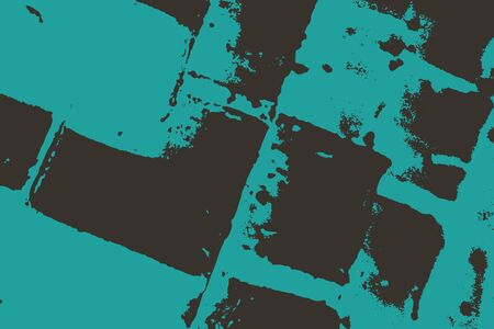 Abstract multicolored image, made with a brush and paints. You can use it as an interesting background or on your banner. Handmade dirty shabby smears of blue colour. Eps vector illustration.のイラスト素材