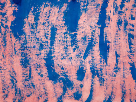 Photo of a bright colorful watercolor background. Gouache drawing. White, blue, pink texture.
