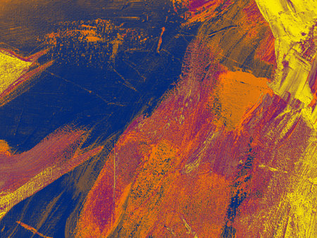 Abstract multicolored image, made with a brush and paints. Handmade. You can use it as an...