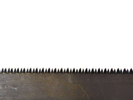 Saw on metal isolated on a white background. Construction and repair tools.の写真素材