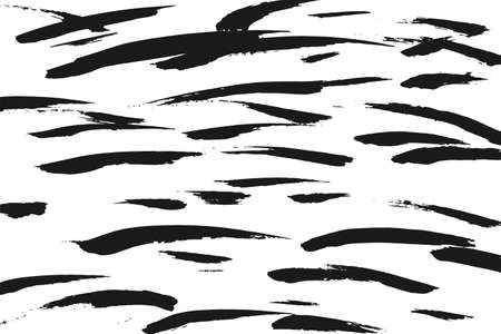 Colorful paint brush strokes. Pattern with spots and blobs of paint or ink. Vector hand drawn textures. Abstract background. Vector eps illustration.のイラスト素材