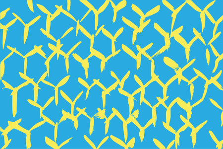 Colorful paint brush strokes. Pattern with spots and blobs of paint or ink. Vector hand drawn...