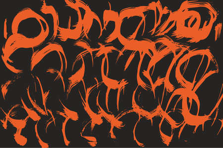 Colorful paint brush strokes. Pattern with spots and blobs of paint or ink. Vector hand drawn textures. Abstract background. Vector eps illustration.のイラスト素材