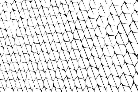 Abstract black white image with long and short intermittent liquid lines made by brush. A monochrome image drawn by hand. Dirty shabby smears of black paint. Vector eps illustration.のイラスト素材