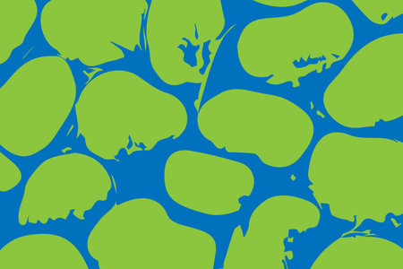 Colorful paint brush strokes. Pattern with spots and blobs of paint or ink. Vector hand drawn...