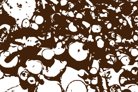 Colorful paint brush strokes. Pattern with spots and blobs of paint or ink. Vector hand drawn...
