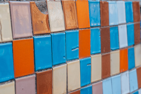 Old mosaic various figures of old mosaic abstract styleの写真素材