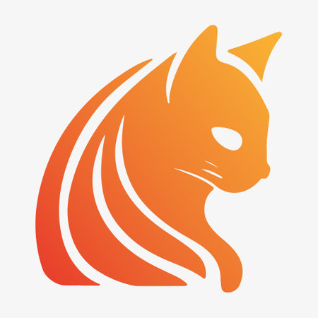 Cat. Business icon for the company. Logo for pet shop, veterinary clinic, symbol. Flat design. Illustration. Vector illustrationのイラスト素材