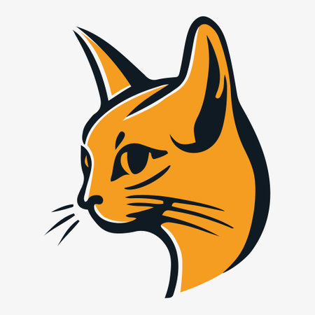 Vector of a cat face design on white background, Pet. Animals. Easy editable layered vector illustration. vector illustrationのイラスト素材