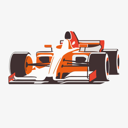Formula race detailed car. Vector eps illustration.のイラスト素材