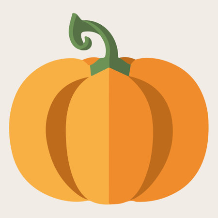 Pumpkin, simple style. Vegetable pumpkin, decoration on Halloween. Vector Eps illustration.のイラスト素材