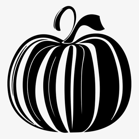 Pumpkin, simple style. Vegetable pumpkin, decoration on Halloween. Vector Eps illustration.のイラスト素材