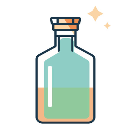 Health or magic mana potion bottle flat icon for games and websites. vector illustrationのイラスト素材