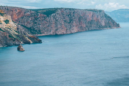 Large rocks in the sea, beautiful seascape. Rocks, sea, waves.