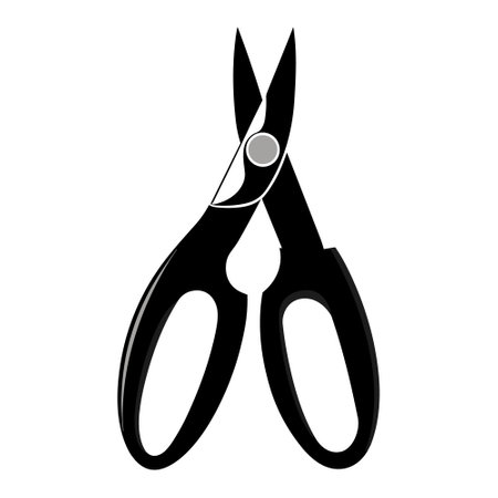 Vector Illustration of Traditional Pruning Shears, Japanese Bonsai Garden Tools Flower Scissors isolated on white background. Gardening hand tools. Vector illustrationのイラスト素材