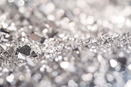 Abstract silver crumb background with copy space.の素材