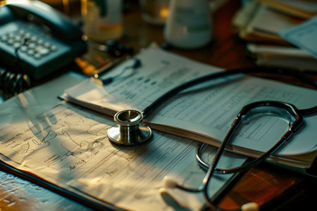 Medical Report, stethoscope.の素材