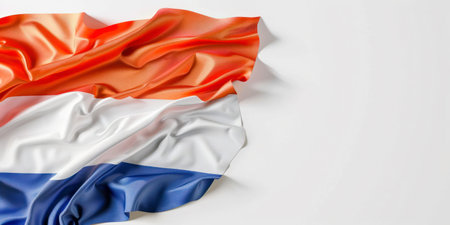 Netherlands - flag with copyspace for your text, white background.の素材