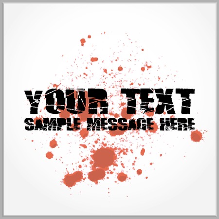 Distorted text with blood spatterのイラスト素材