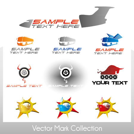 Vector symbol collection related to land, air and sea transportationのイラスト素材