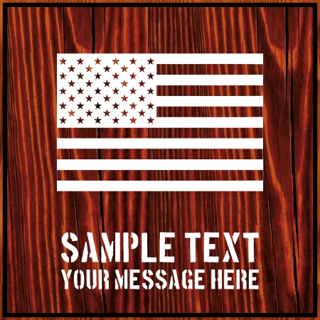 United States flag isolated on wooden backgroundのイラスト素材
