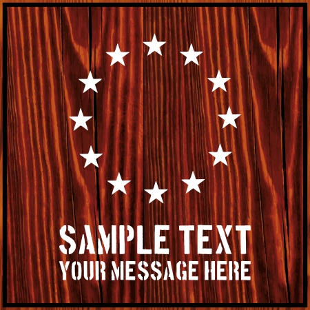 European Union stars isolated on wooden backgroundのイラスト素材