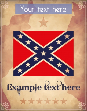 Poster with confederate flagのイラスト素材