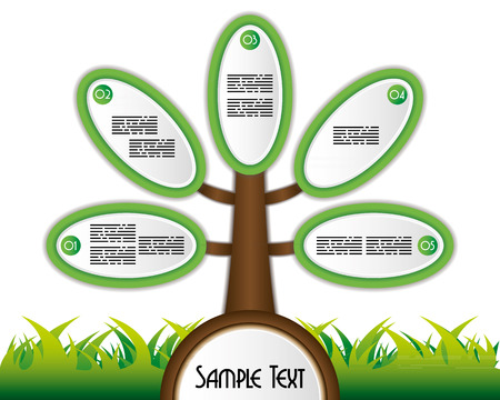 Business presentation template with a treeのイラスト素材